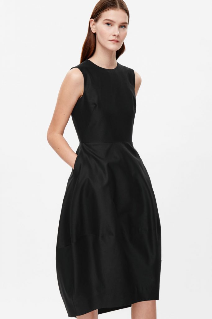 COS - black silk and cotton dress - Dresscodes