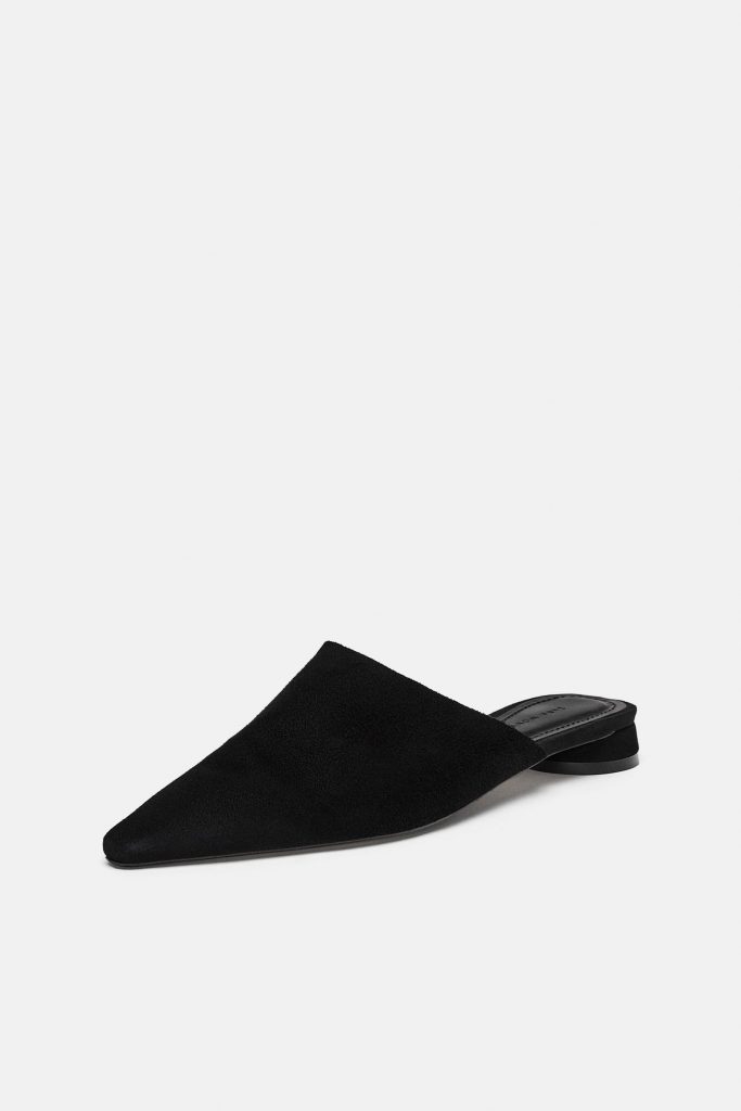 Zara - black suede mules - Dresscodes