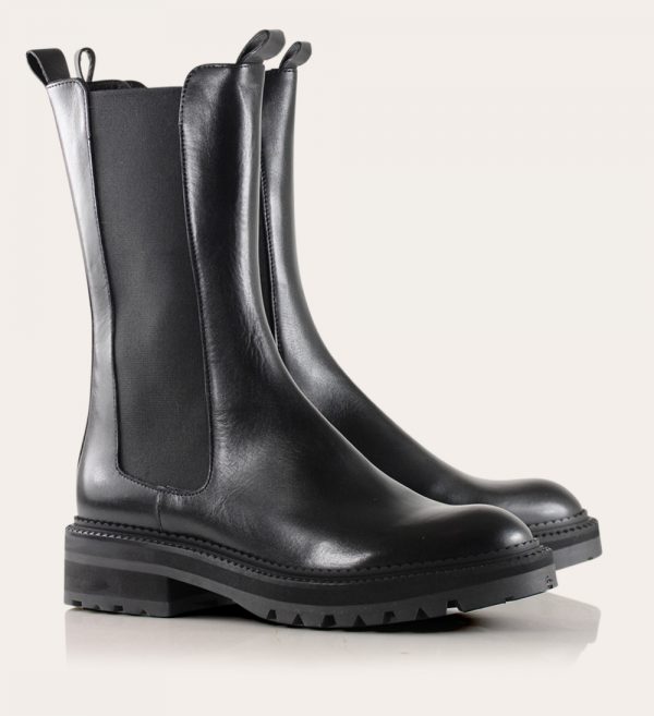 Billi Bi - black long chunky Chelsea boots - Dresscodes